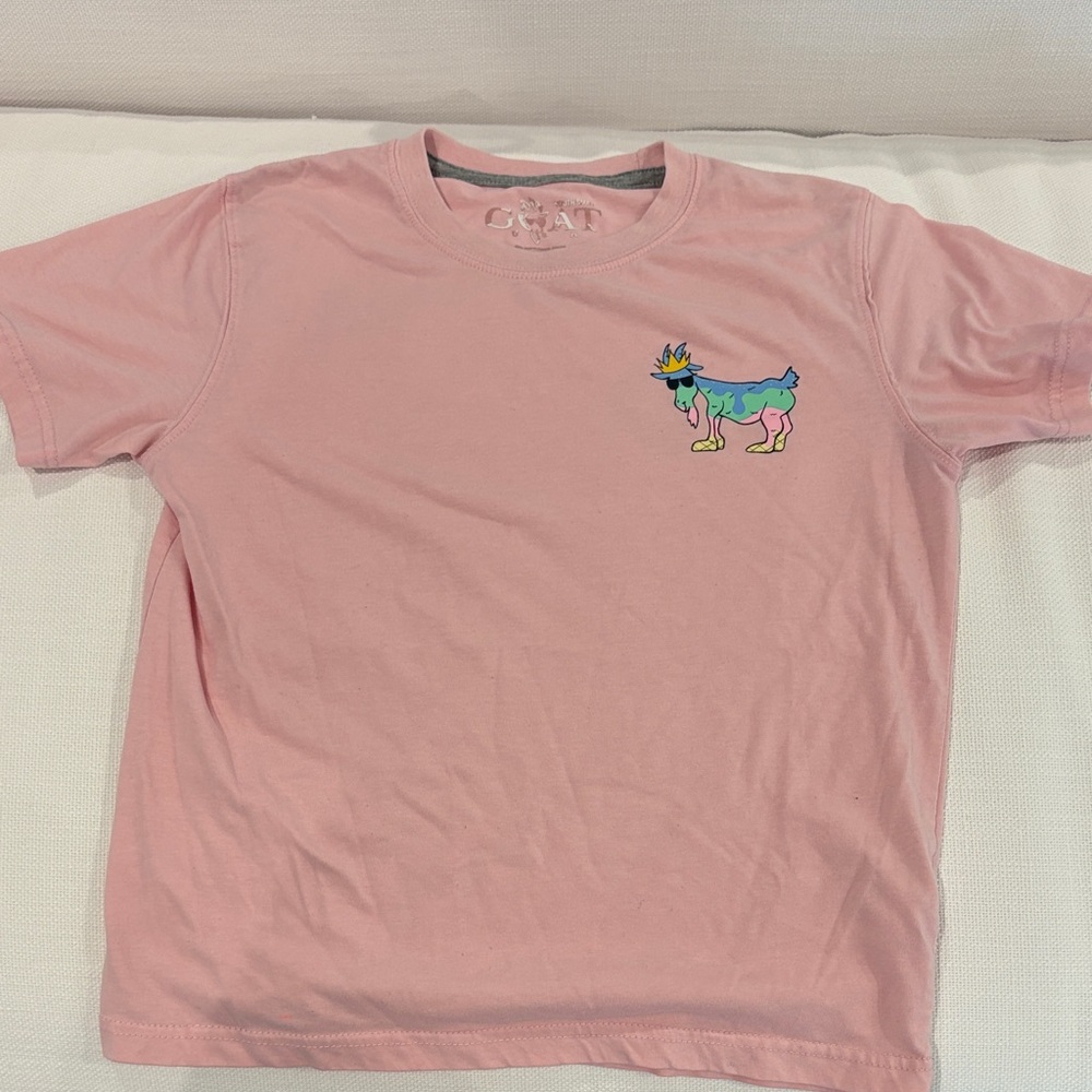 GOAT USA Pink T-Shirt with ice cream graphic